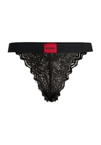 HUGO RED - Lace Tanga, Spitze, für Damen - 001 BLACK