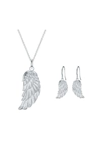Rafaela Donata - Damen Set (Kette+Ohrringe) aus Messing in Silber - silber
