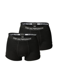 EMPORIO ARMANI - Herren Trunks, 2er Pack - SOFT TOUCH BAMBOO VISCOSE, Stretch Viskose - Schwarz