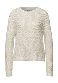 Street One - Pullover, Rippblende, für Damen - 16375 CLOUD CREAM
