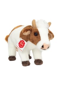 HERMANN Teddy COLLECTION® - Kuscheltier "Kuh", stehend, 23 cm - BRAUN/ WEISS