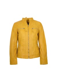 JILANI - Damen Lederjacke Lammnappa gelb - gelb