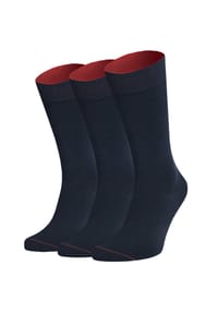 von Jungfeld - Socken, 3er-Pack, uni, Geschenkbox, für Herren - MARINEBLAU