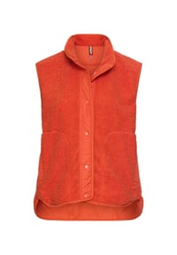 camel active - Teddyweste mit Stehkragen - Dunkelgrün