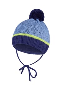 Sterntaler® - Pudelmütze, Bommel, für Babys und Kleinkinder - 365 MITTELBLAU