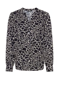 olsen - Bluse mit Allover-Dessin und Tunikaausschnitt - Ink Blue