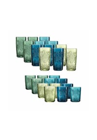 Ritzenhoff & Breker Bargläser-Set Bari 24er Set blau-grün - BARI - blau-grün