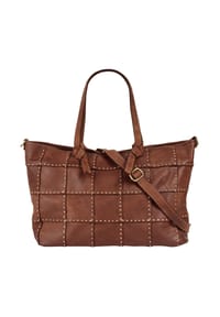 Samantha Look - Shopper Echt Leder, Made In Italy - blau