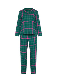 TRIUMPH - Schlafanzug Boyfriend, Baumwolle, für Damen - M010 GREEN-D.COMBI