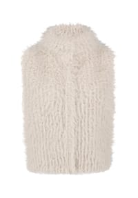 CARTOON - Fake Fur-Weste mit Eingrifftaschen - Grau