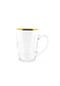 COFI Sunay 6er Gläser-Set mit Henkel Gold Umrandung 203 ml Transparent Bild 10
