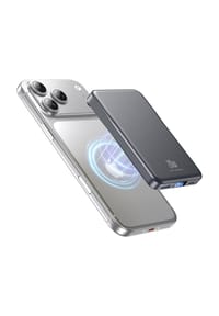 MANIKE - Magnetische Powerbank 10000 mAh mit 20W Fast Charging, LED-Display & USB-C - silber