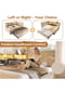 KOMHTOM Polsterbett 90x200 cm mit Ausziehbett in Beige Bild 9