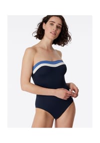 SCHIESSER - Badeanzug Ocean Swim - blau, weiß