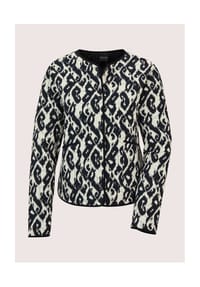 MADELEINE - Modische Steppjacke mit Animal-Print - kiesel / schwarz