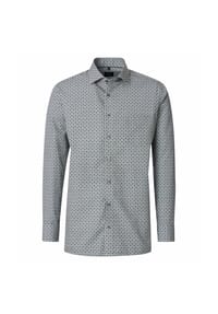 VENTI - Herren Businesshemd Langarm Print Comfort Fit - Blau