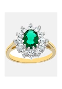 Diamant L'eternel - Cluster Ring, 375 Gelbgold - gold