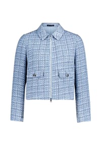 BETTY BARCLAY - Blazer-Jacke langarm - Blau/Weiß