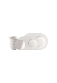 Villeroy & Boch Tafelservice Manufacture Ice 18er Set weiß - MANUFACTURE ICE - weiß