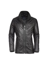 bugatti - Lederjacke BUTIZIANO aus hochwertigem Leder - Schwarz