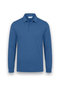 Vercate - Poloshirt, Slim Fit, Langarm, für Herren - Blau