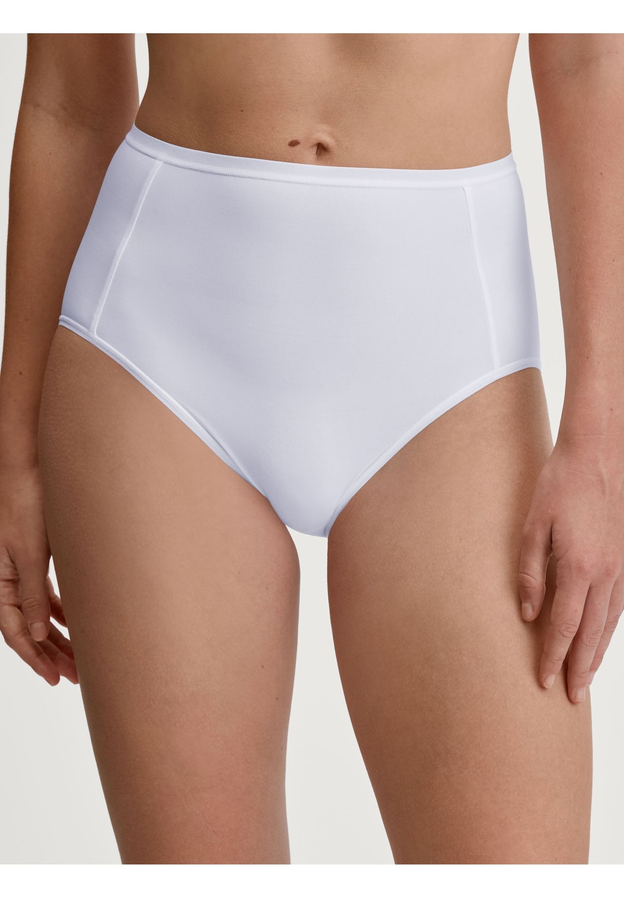 Calida Damen Slip, High Waist Sleek Skin, Weiß, L