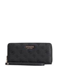 GUESS ELLA LOGO SLG LARGE ZIP - Langbörse Ella, Handschlaufe, für Damen - BEIGE LOGO