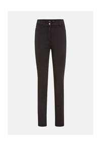 olsen - Hose aus Stretch-Satin - Black