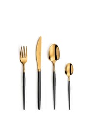 Amefa 16-tlg. Besteckset - Soprano - gold, schwarz