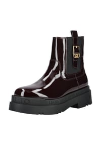 LIU·JO - Lederimitat/Textil Stiefelette - Rubinrot Lack