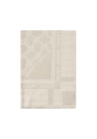 JOOP! - Damen Schal - Webschal, Cornflower, Logo, Jacquard, Bicolor - Braun/Beige