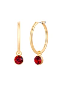 Luluandjane - Creolen gelbgold Glaskristall rot - gelbgold