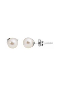 Adelia's - Adelia's Damen Ohrstecker aus Titan und Perle - weiß