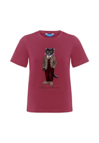 CAT by manii'ta lacitta - Rotes T-Shirt Professor Katze - rot