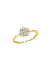 MONCARA - Damen Ring,  585er Gold, 19 Diamanten zus. ca. 0,25 Karat - Gelbgold