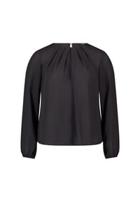 zero - Business-Bluse unifarben - Black Beauty