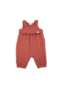 maximo® - GOTS BABY-Overall, 3/4 Länge Musselinstoff - cork washed