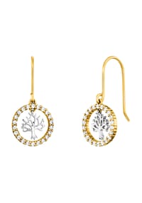 Julie Julsen® - Ohrhänger 925/- Sterling Silber 44 Zirkonia - mehrfarbig