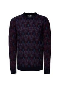 RUSTY NEAL - Strickpullover mit schöner Musterung - Schwarz / Rot