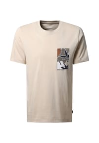 pierre cardin - T-Shirt mit Logoapplikation - Brown Rice