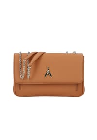 PATRIZIA PEPE - Fly Fly Schultertasche Leder 25 cm - black-light gold