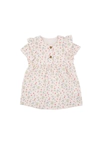 maximo® - GOTS BABY GIRL-Kleid, Kurzarm Musselinstoff, Futter - blassrosa-blümchen