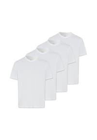 Brax - Herren T-Shirts, 4er Pack - "Tim" Hi-Flex, Rundhals, Baumwollmix - Weiß