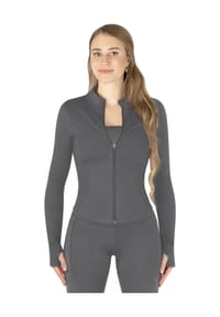 CIRCLE FIVE - Damen Shaping Zipper Jacke Trainingsjacke - Anthrazit