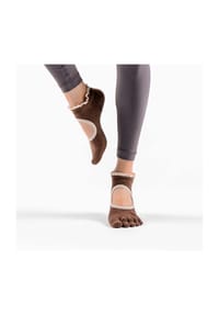 MUNADUNA - Ballett-/Yoga-Anti-Rutsch Zehensocken Zehensocken,PVC-Noppen,Stabilisierend - Braun