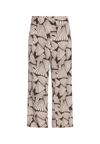 BETTY BARCLAY - Marlene-Hose mit elastischem Bund - Braun/Beige