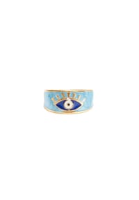 LES REINES - Eye of Bosphorus – Evil Eye Ring, 24K vergoldet - Gold
