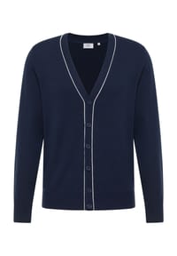 ETERNA - unifarbener Herren-Cardigan - navy