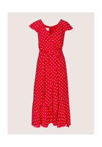 MADELEINE - Kleid - rot / weiß