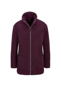 GOLDNER - Kurzgröße:  Stilvolle Kurzjacke mit Stehkragen - aubergine